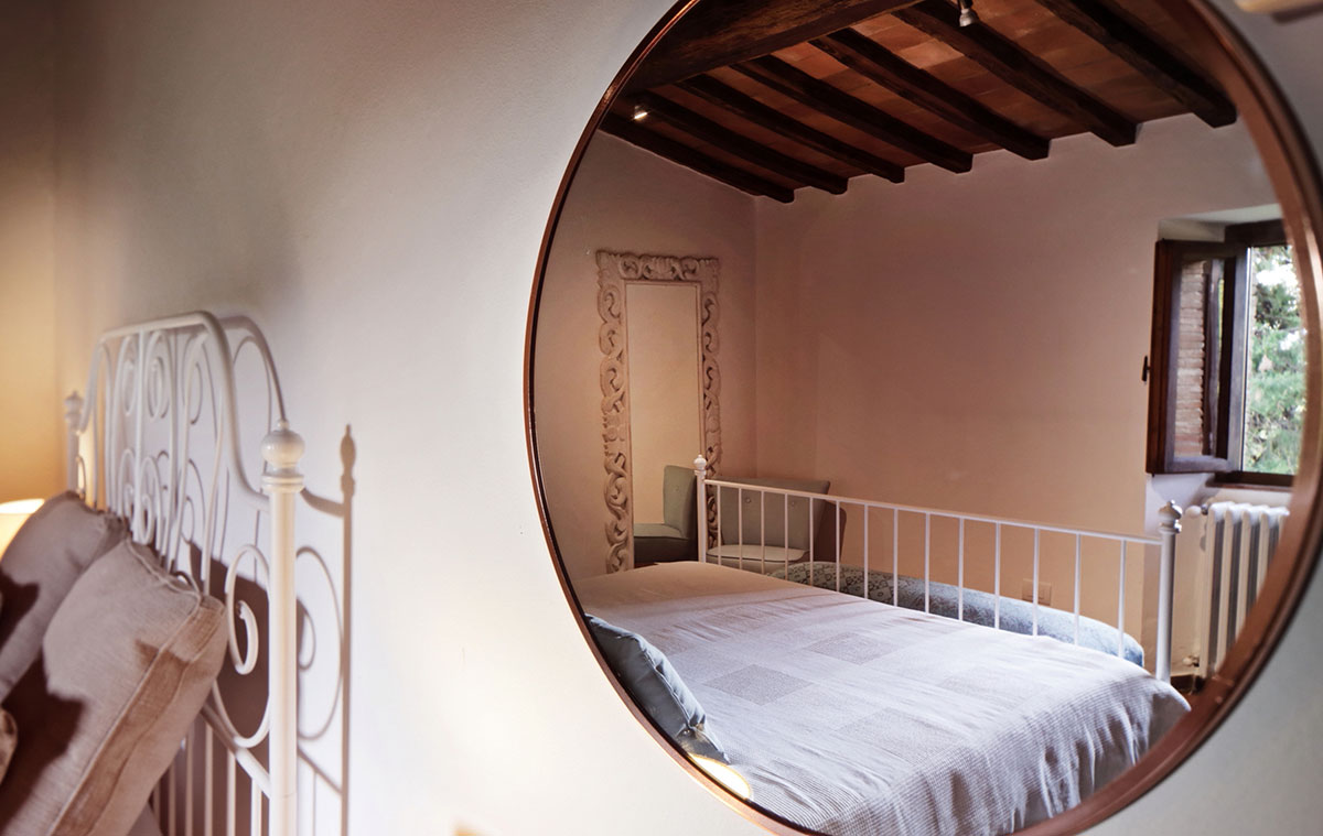 Camera da letto villa LisiDor nel Chianti