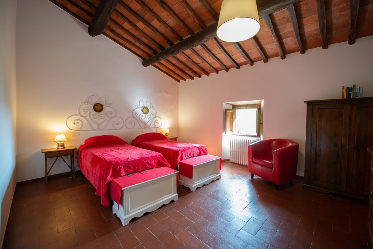 Camera da letto villa LisiDor, Toscana