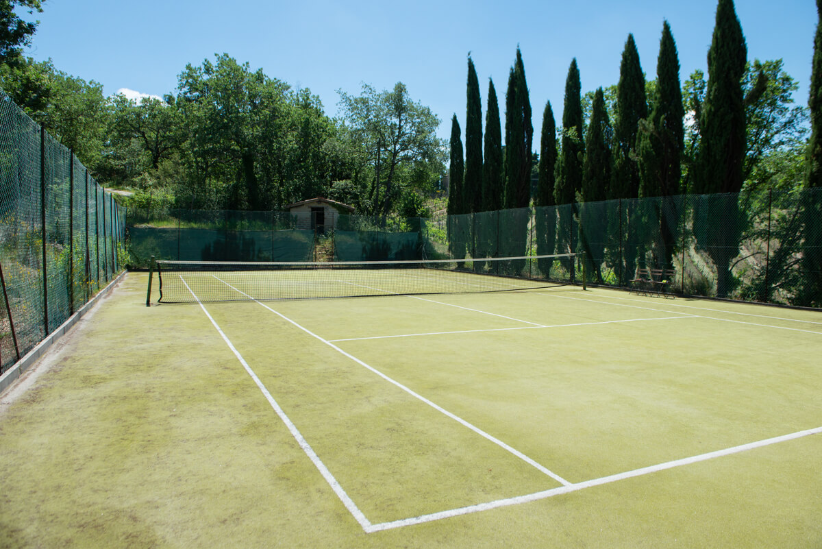 campo da tennis, villa LisiDor, Toscana